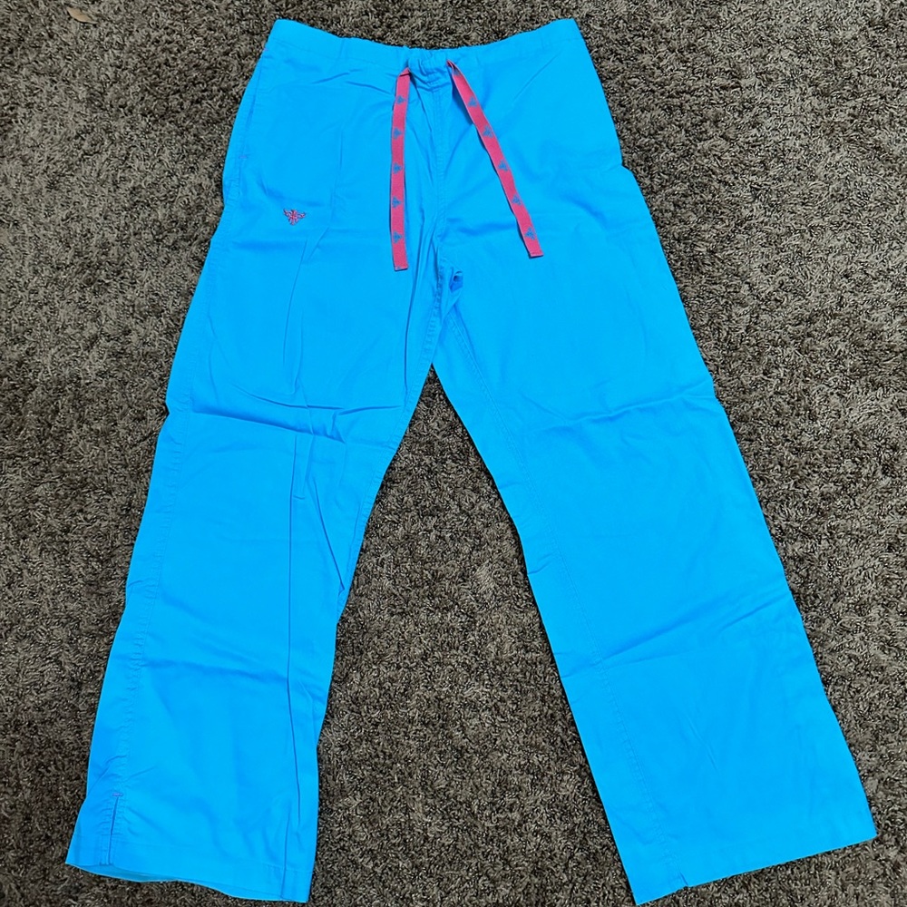 Med Couture Blue Scrub Set with Pink Lining - Picture 5 of 10